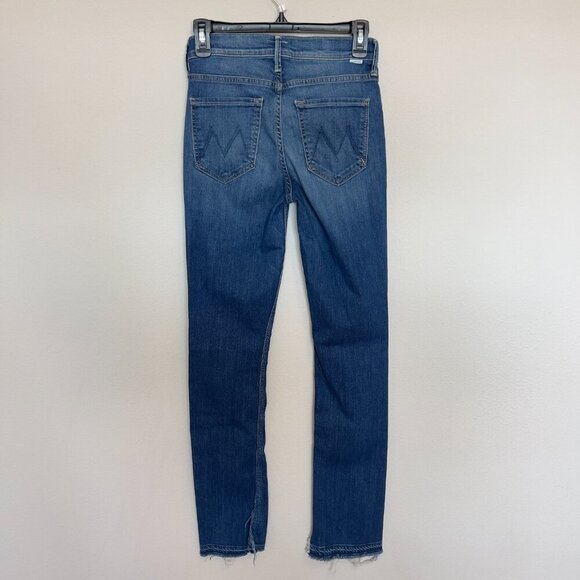 Mother Denim The Rascal Slit Undone Hem in Goin' For Gold Size 27 Color Blue - Picture 7 of 10